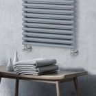 Gemischter Handtuchwärmer mit 4 Reihen horizontaler Elemente, hergestellt in Italien – Meringue Viadurini