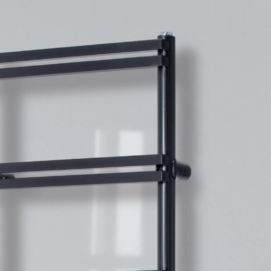 Gemischter Handtuchwärmer mit vertikalen Verteilern, hergestellt in Italien – Ingwer Viadurini