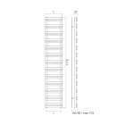 Gemischter Handtuchwärmer mit horizontalen Elementen, hergestellt in Italien – Amaretti Viadurini