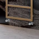 Gemischter Handtuchwärmer mit einfachen Linien aus Stahl, hergestellt in Italien – Pistazie Viadurini