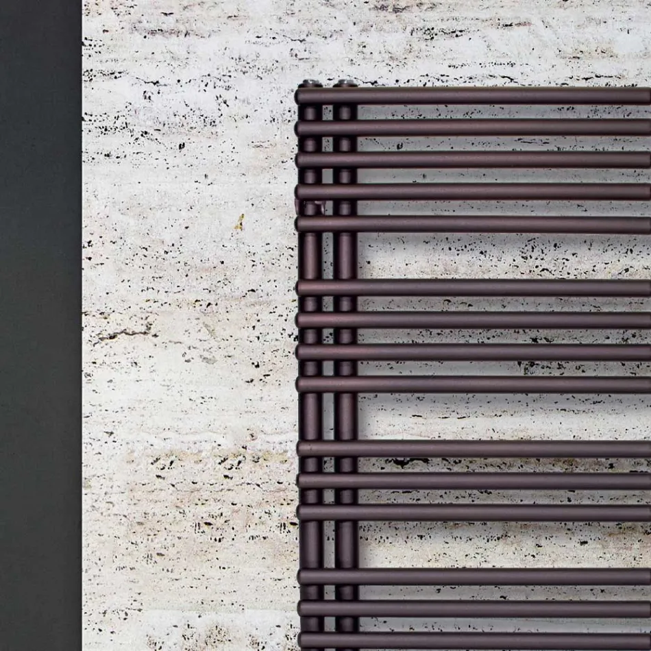 Gemischter Handtuchwärmer aus Kohlenstoffstahl, hergestellt in Italien – Kirschen Viadurini