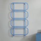 Elektrische Handtuchwärmerleiter aus farbigem Flachstahl Made in Italy - Kette Viadurini