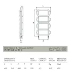 Runde hydraulische Handtuchwärmerleiter aus farbigem Stahl, Made in Italy - Kette Viadurini