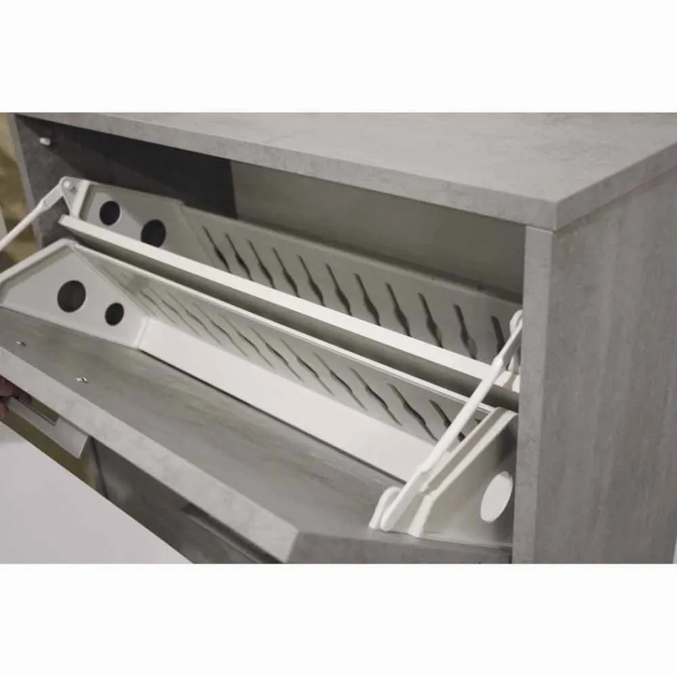 Sitover zweireihigen Rampenlicht in Melamin Cleaf Zement Senis Viadurini