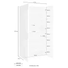 Hohes oder niedriges Schuhregal in nachhaltigem Holzdesign mit 2 oder 4 Türen - Fjona Viadurini