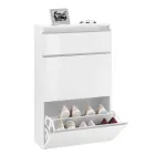 Schuhschrank Weiß oder Anthrazit 3 Türen Nachhaltiges Holzdesign - Emanuelito Viadurini