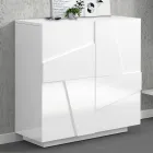 Indoor-Schuhschrank mit 2 Melamintüren Made in Italy - Naditza Viadurini