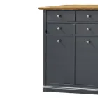 Schuhregal aus furniertem Toulipier-Holz, hergestellt in Italien – Visnus Viadurini