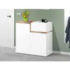 Eingangsschuhregal 3 oder 4 Türen aus weißem Holz und Schiefer oder Ahorn - Tiscali Viadurini