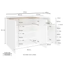 Eingangsschuhregal 3 oder 4 Türen aus weißem Holz und Schiefer oder Ahorn - Tiscali Viadurini
