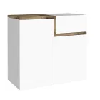 Eingangsschuhregal 3 oder 4 Türen aus weißem Holz und Schiefer oder Ahorn - Tiscali Viadurini