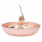 Nussknacker Tablett in verzinntem Kupfer handgefertigtes Design 24 cm - Paronzo Viadurini