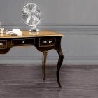 Zweifarbiger, abgenutzter schwarzer Schreibtisch und Tischplatte aus Kirschholz, hergestellt in Italien – Furie Viadurini