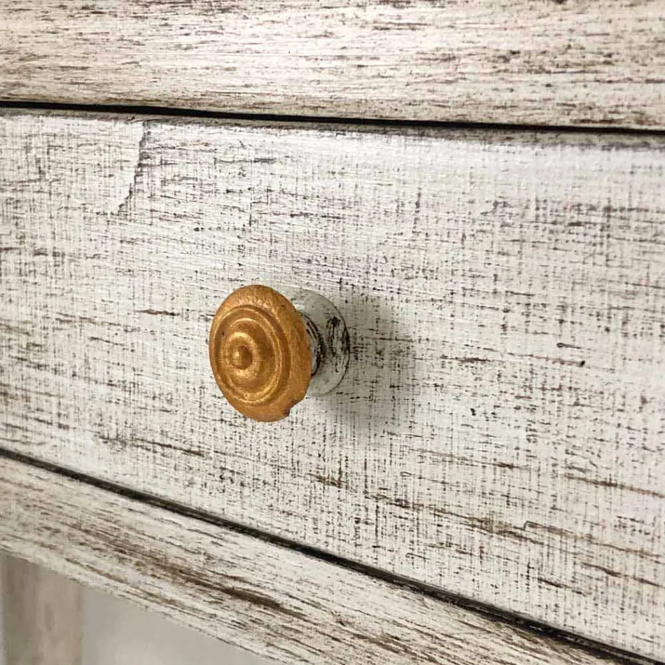 Handgefertigter Schreibtisch aus Massivholz mit 4 Schubladen Made in Italy - Amela Viadurini