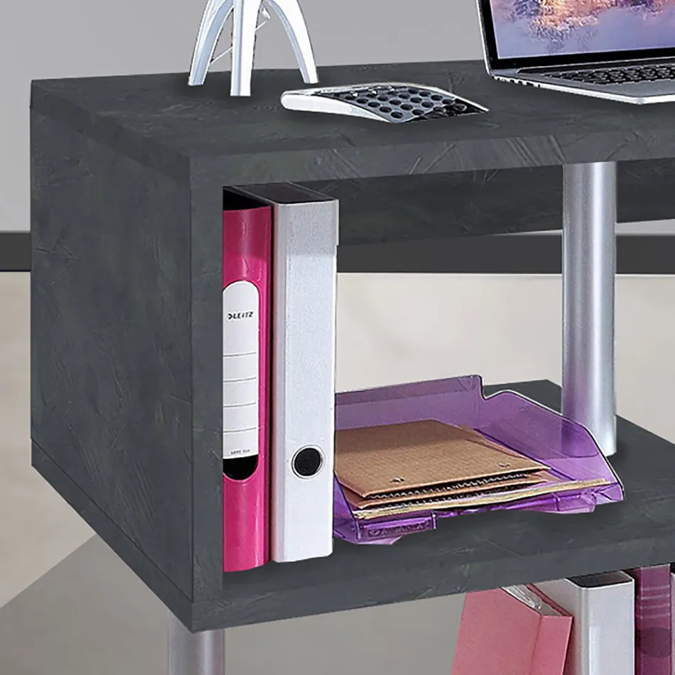 Weißer oder Schiefer Schreibtisch in italienischem Design Holz 3 Größen - Michel Viadurini