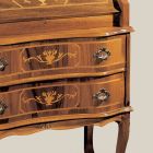 Klassischer Schreibtisch aus Holz mit Klappe und Schubladen Made in Italy - Elegant Viadurini