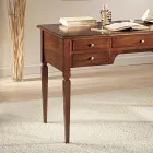 Schreibtisch mit 5 Schubladen aus Massivholz, hergestellt in Italien – Fontus Viadurini