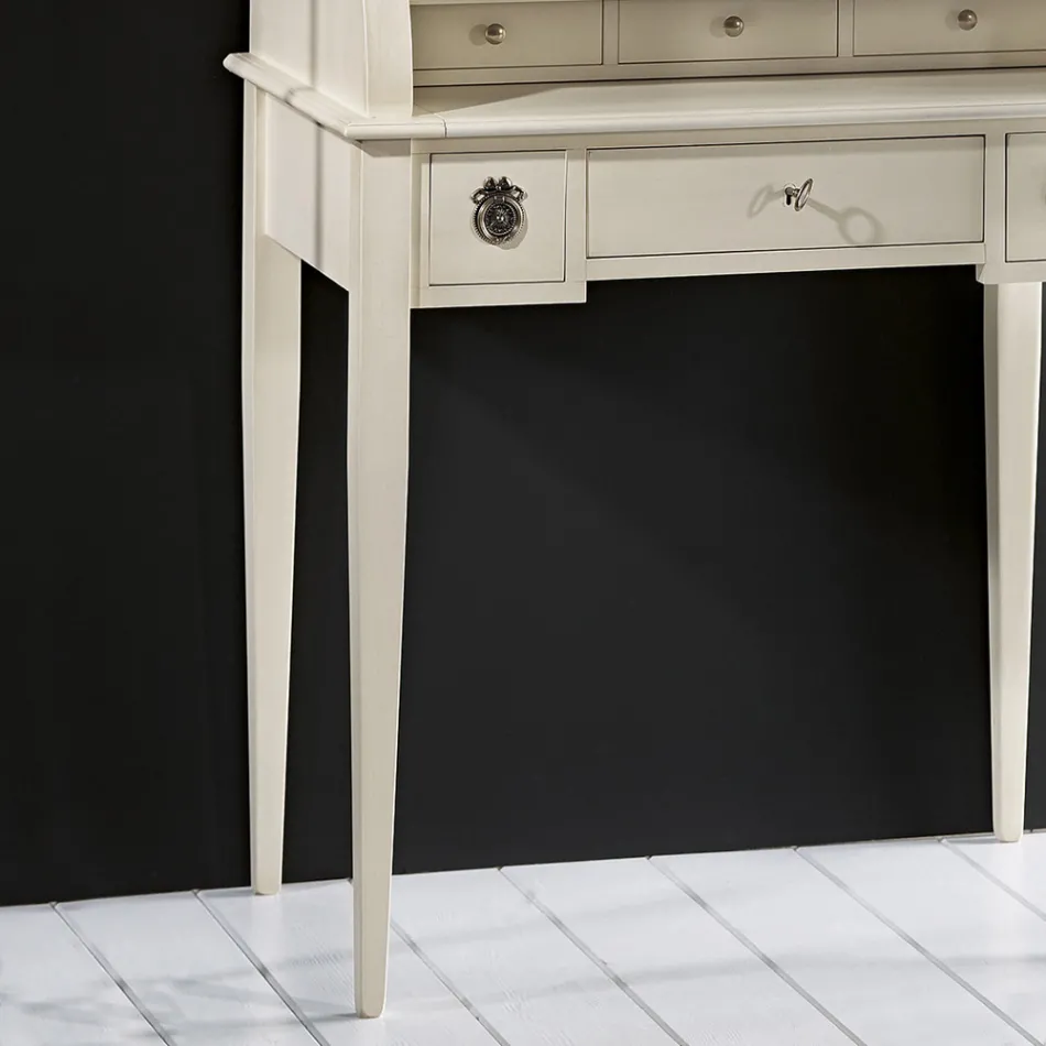 Schreibtisch mit 6 Außenschubladen, 3 Innenschubladen und 1 Fach, hergestellt in Italien – Marte Viadurini