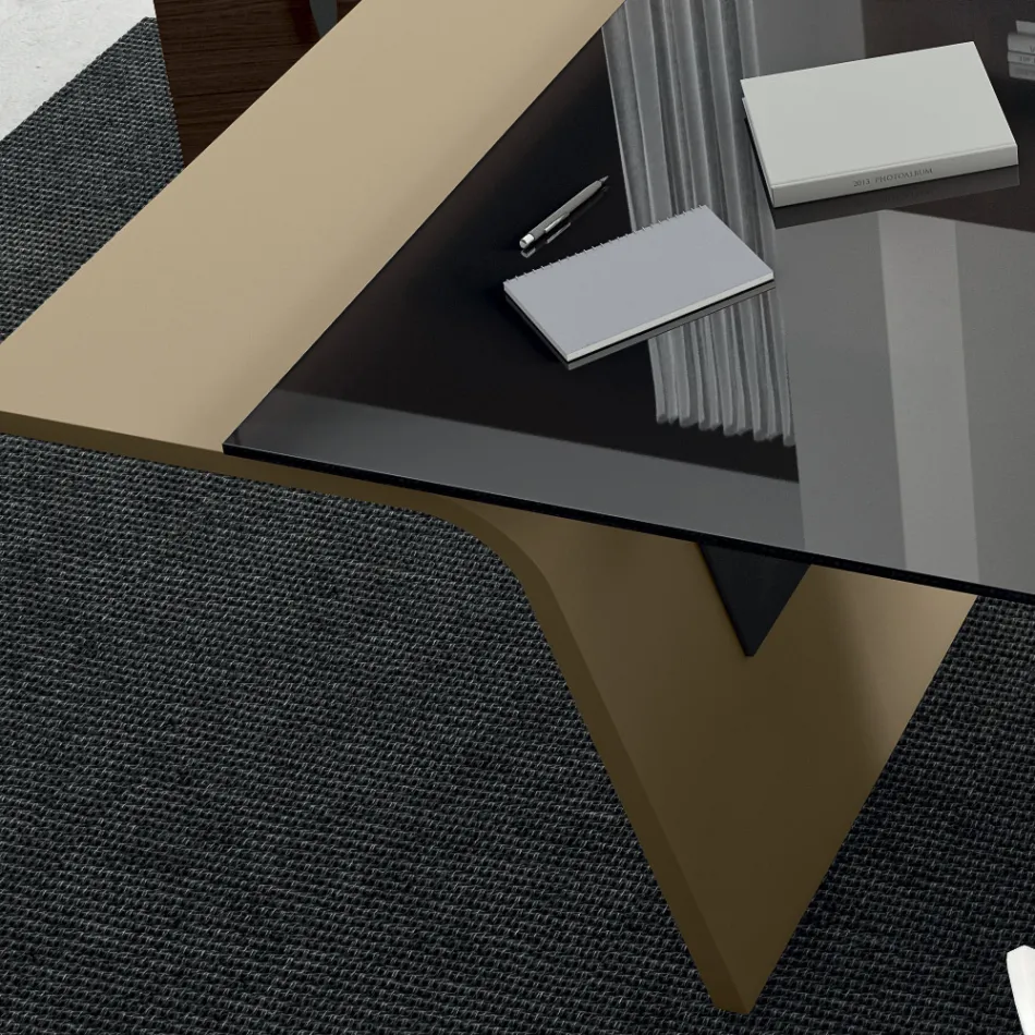 Schreibtisch mit Glasplatte Andrea Stramigioli - Frafalla Viadurini