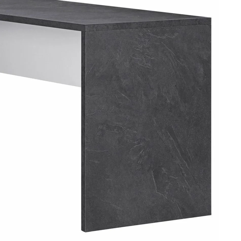 Eckiger Schreibtisch aus Melaminholz 2 Ausführungen - Analuisa Viadurini