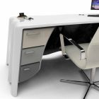 Modernes Design Büro-Schreibtisch von Stoff, Made in Italy Viadurini