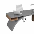 Holz Schreibtisch und Adamantx® Brücke, made in Italy Viadurini