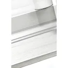 Schreibtisch aus transparentem Plexiglas mit Design-Holzregal - Carducci Viadurini