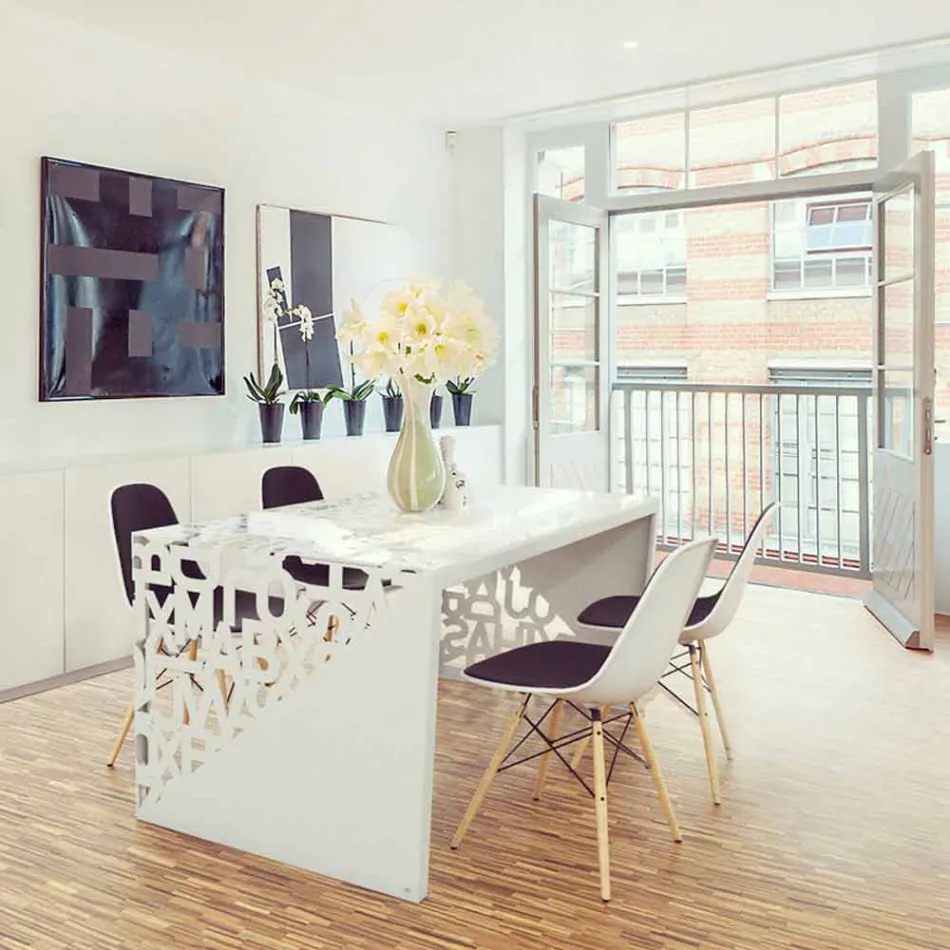 Schreibtisch Kattedra Letters "Ein Wasserfall" 160x80x75 Mabele Viadurini