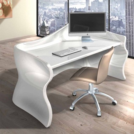Moderner Schreibtisch Büro Veil, made in Italy Viadurini