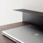 Moderner Schreibtisch aus Metall und Melamin mit Schublade Made in Italy - Iridio Viadurini