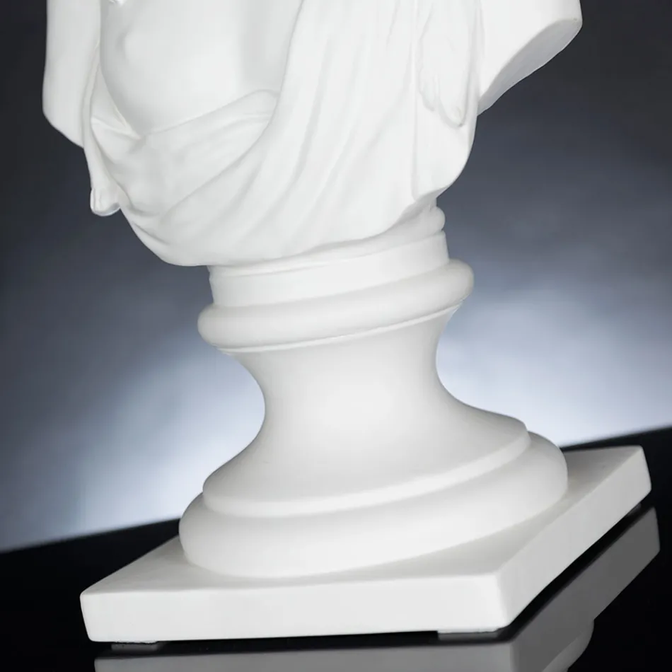 Weiße handgefertigte Keramikskulptur 100 % Made in Italy Fabas 1 Viadurini