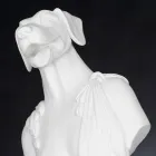 Weiße handgefertigte Keramikskulptur 100 % Made in Italy Fabas 1 Viadurini