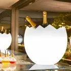 Eiseimer Kalimera Slide white bright hergestellt in Italien Viadurini