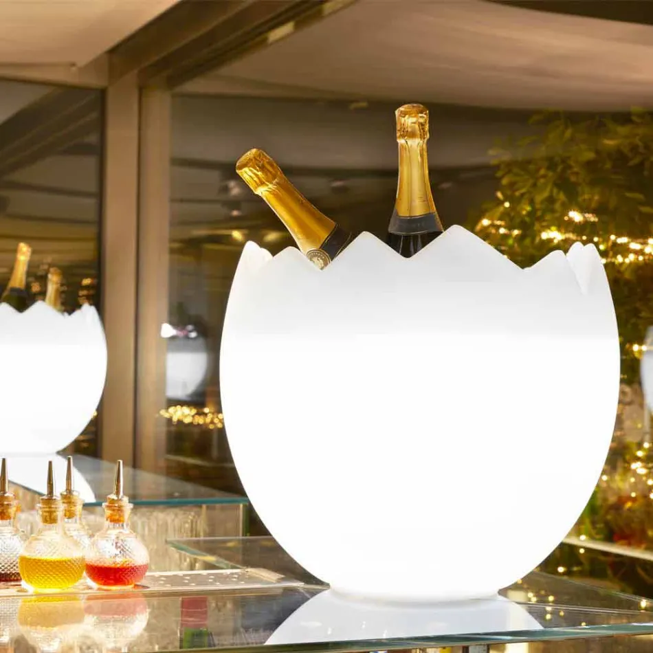 Eiseimer Kalimera Slide white bright hergestellt in Italien Viadurini