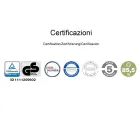 Hoher Bürostuhl mit Rollen und ergonomischem und drehbarem Kissen - Filanna Viadurini