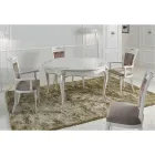 Klassischer Polsterstuhl aus Nussbaum oder weißem Holz Made in Italy - Caligola Viadurini