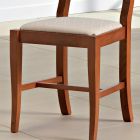 Klassischer Stuhl aus Holz und Sitz aus Stoff Design Made in Italy - Baptiste Viadurini
