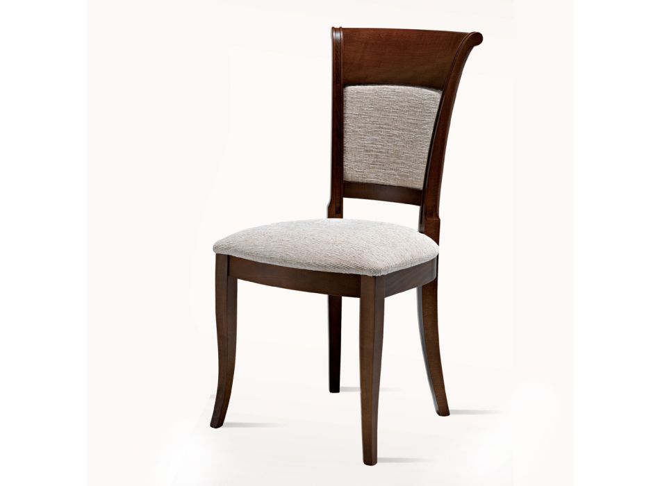 Klassischer Stuhl Buchenholz und Stoff Elegantes italienisches Design - Murray Viadurini