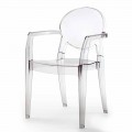 Stuhl mit Armlehnen aus Polycarbonat in modernem Design - Dalila