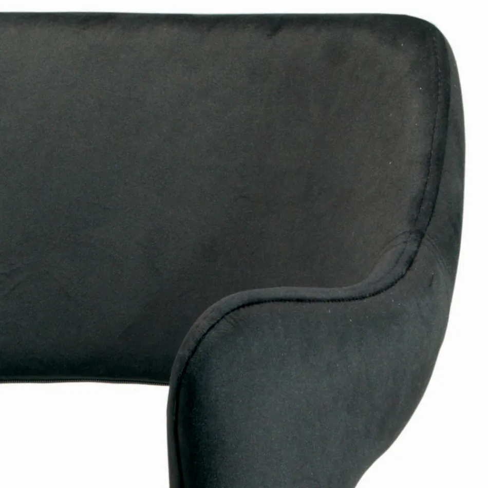 Stuhl mit vollständig gepolsterten Armlehnen und Stahlbeinen – Ravenna Viadurini