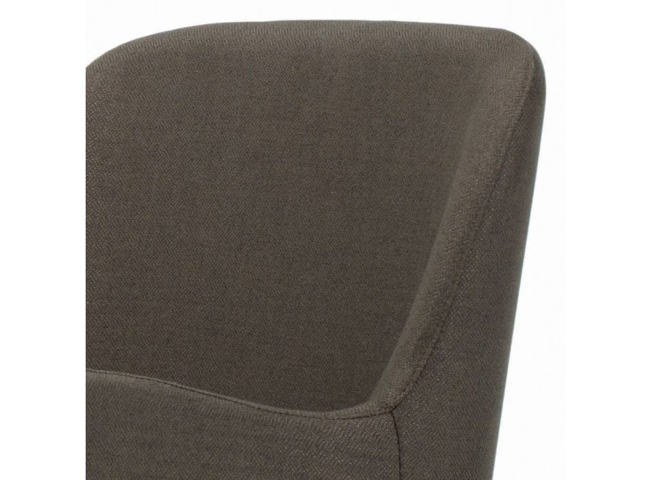 Stuhl mit Armlehnen mit Holzbeinen und gepolstertem Sitz, hergestellt in Italien – Bari Viadurini