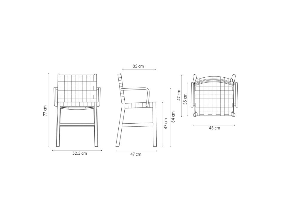 Stuhl mit Armlehnen aus gebleichter Buche und Ledersitz, hergestellt in Italien – Nora Viadurini