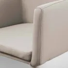 Stuhl mit Armlehnen aus Metall mit Kunstleder Carlina bezogen Viadurini