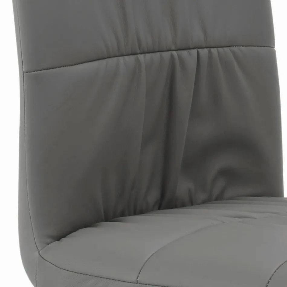 Stuhl mit lackierten Stahlbeinen und gepolstertem Sitz, hergestellt in Italien – Brescia Viadurini