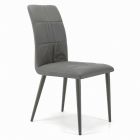Stuhl mit lackierten Stahlbeinen und gepolstertem Sitz, hergestellt in Italien – Brescia Viadurini