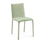 Stuhl mit niedriger Rückenlehne aus grünem Stoff, hergestellt in Italien – Laterne Viadurini