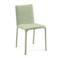 Stuhl mit niedriger Rückenlehne aus grünem Stoff, hergestellt in Italien – Laterne