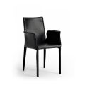 Stuhl mit Stahlkonstruktion aus Leder - Modernes Design Jolie