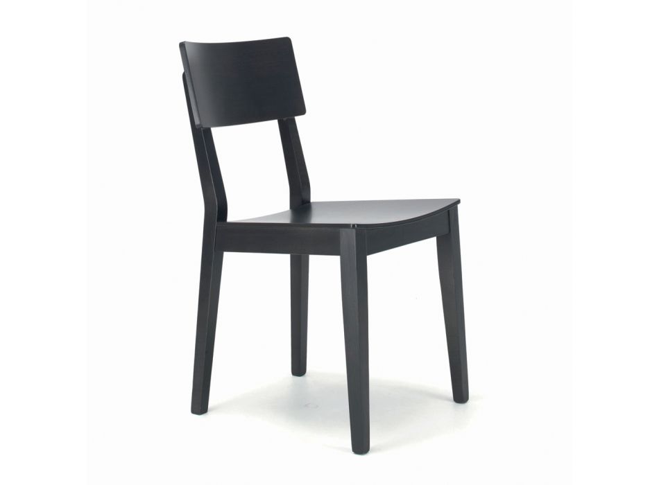 Stuhl mit Struktur aus Esche, Sitz und Rückenlehne aus Eiche – Kalabrien Viadurini