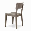 Stuhl mit Struktur aus Esche, Sitz und Rückenlehne aus Eiche – Kalabrien
